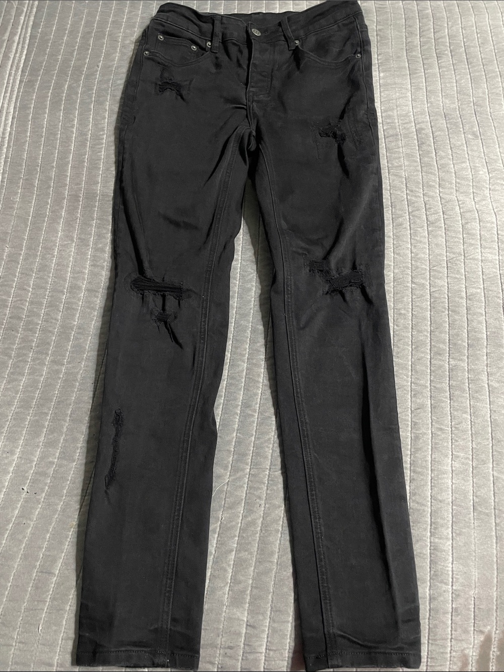Men’s Ksubi Black Distressed Slim Jeans